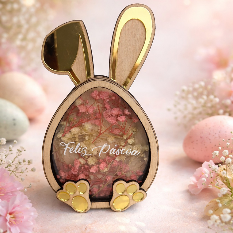 Caixa Pequena Coelho de Páscoa – Flores 1