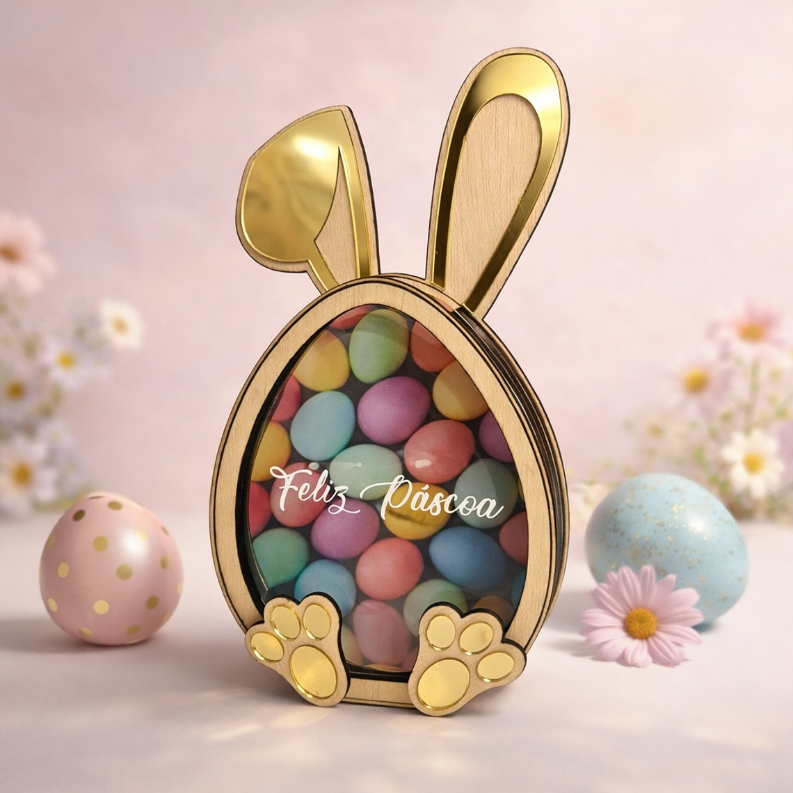 Caixa Grande Coelho de Páscoa – Para Amêndoas 1
