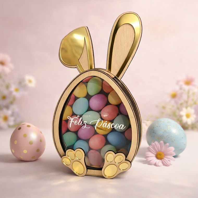 Caixa Grande Coelho de Páscoa – Para Amêndoas 1