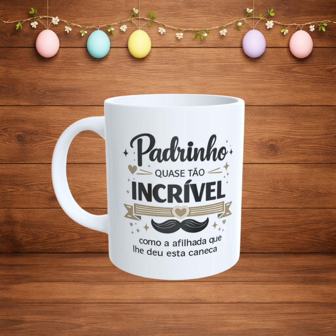 Caneca Divertida para Padrinho – “Quase tão incrível” 1