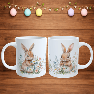 Caneca Decorativa com Coelhinho