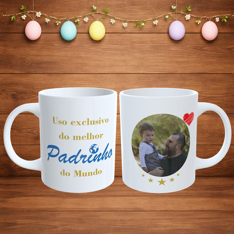 Caneca Personalizada com Foto para Padrinho – “O melhor do Mundo” 1