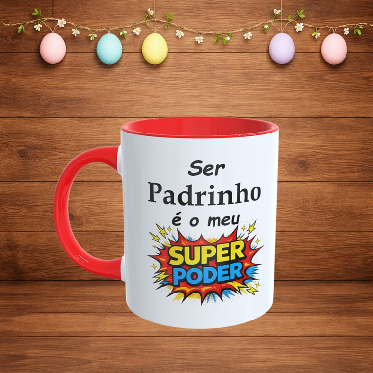 Caneca Divertida para Padrinho – “Super Poder” 1
