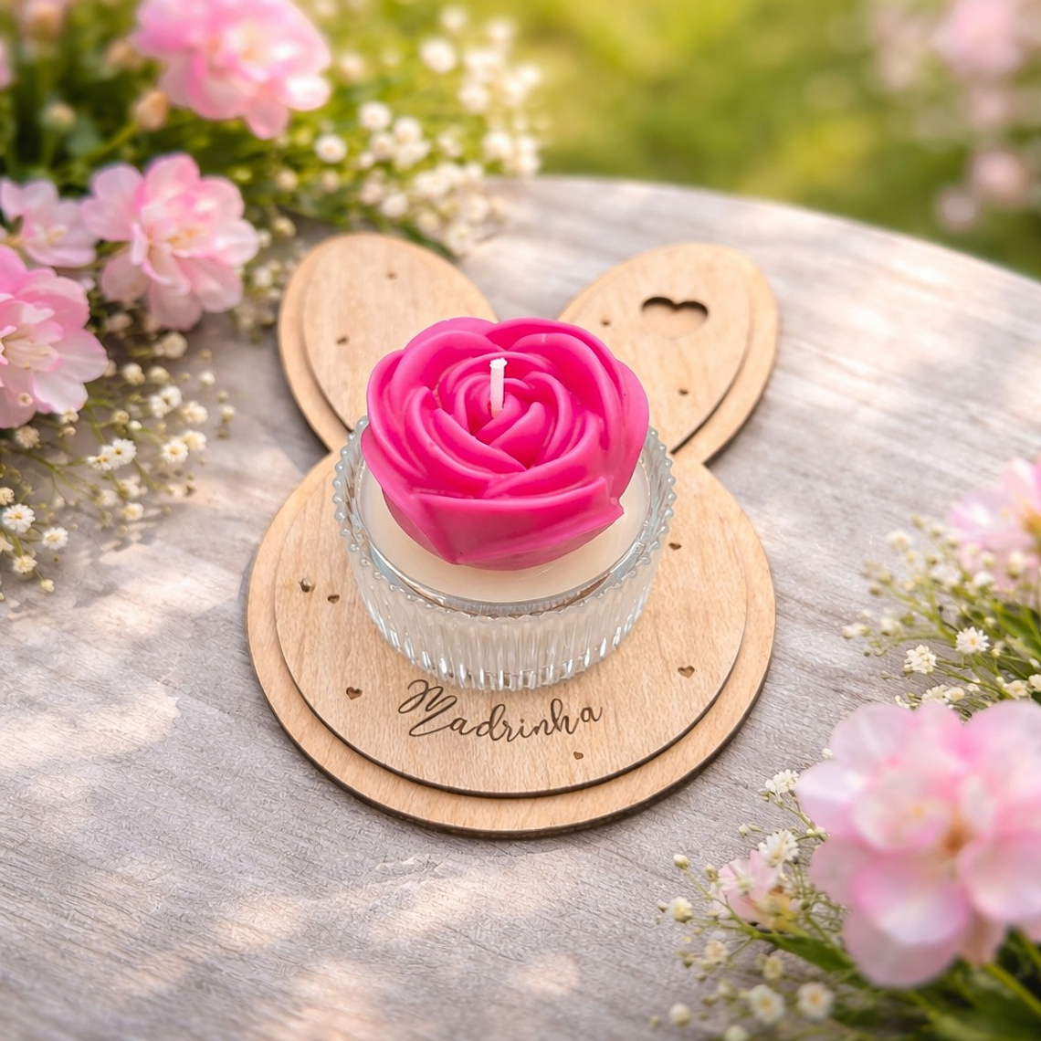 Base para Vela de Páscoa com Vela – Madrinha 1