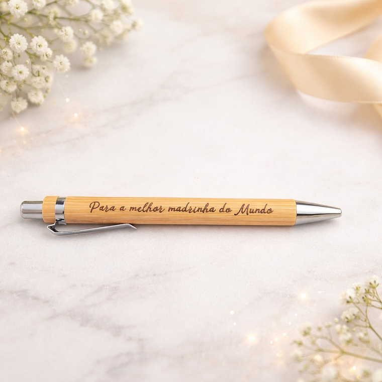 Caneta em Madeira Personalizada 1
