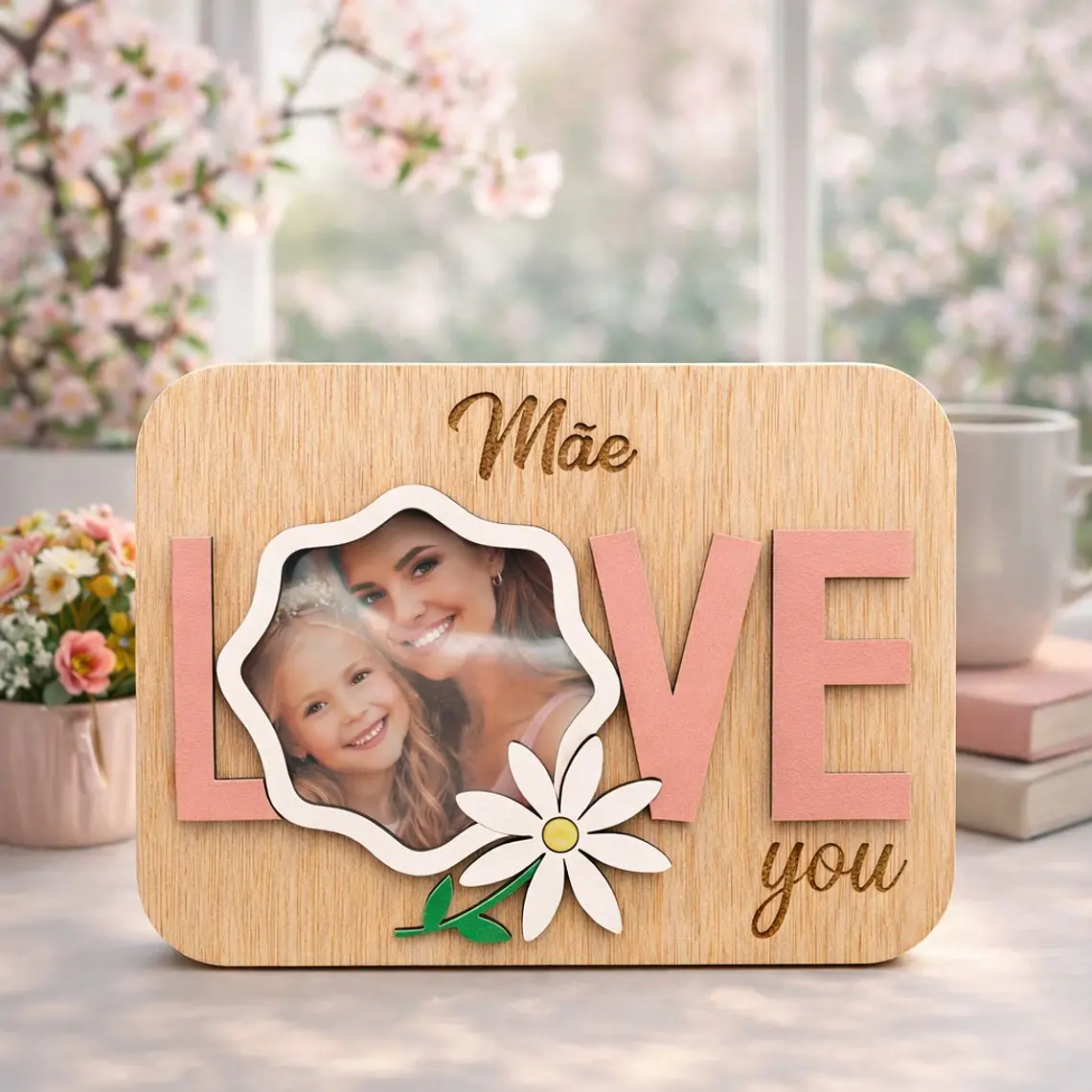 Moldura Decorativa Personalizada “Mãe Love You” 1