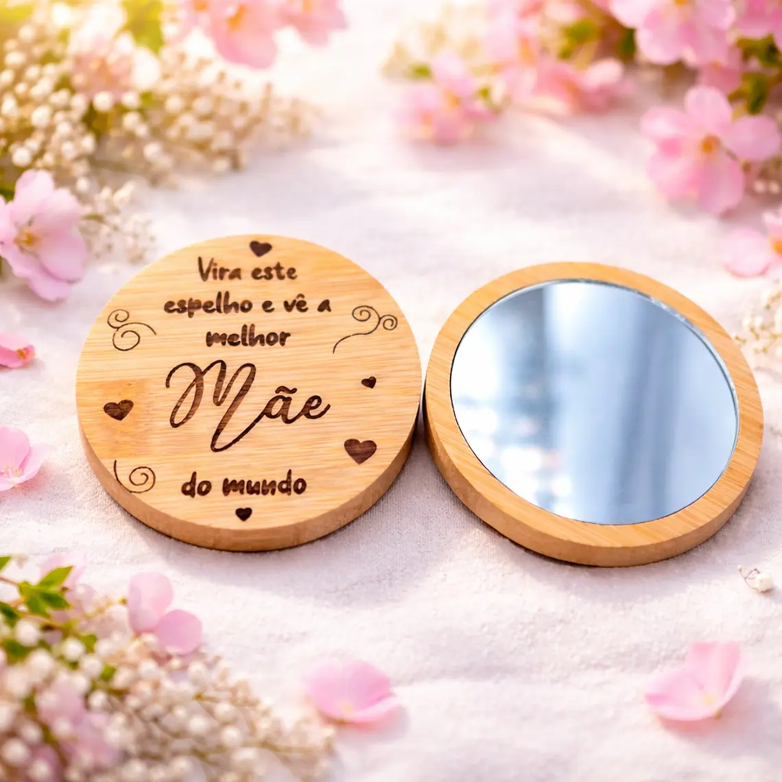 Espelho de Bolso Personalizado “Melhor Mãe do Mundo” 1