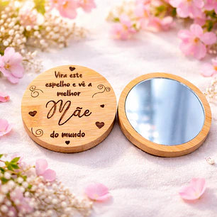 Espelho de Bolso Personalizado “Melhor Mãe do Mundo”