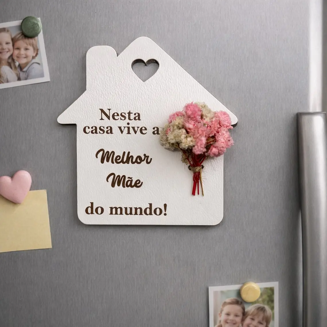 Íman de Frigorífico Decorativo “Nesta casa vive a Melhor Mãe do mundo” 1