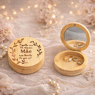 Porta-Jóias com Espelho Personalizado “Mãe”