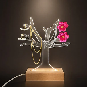 Porta-Joias com Base Luminosa