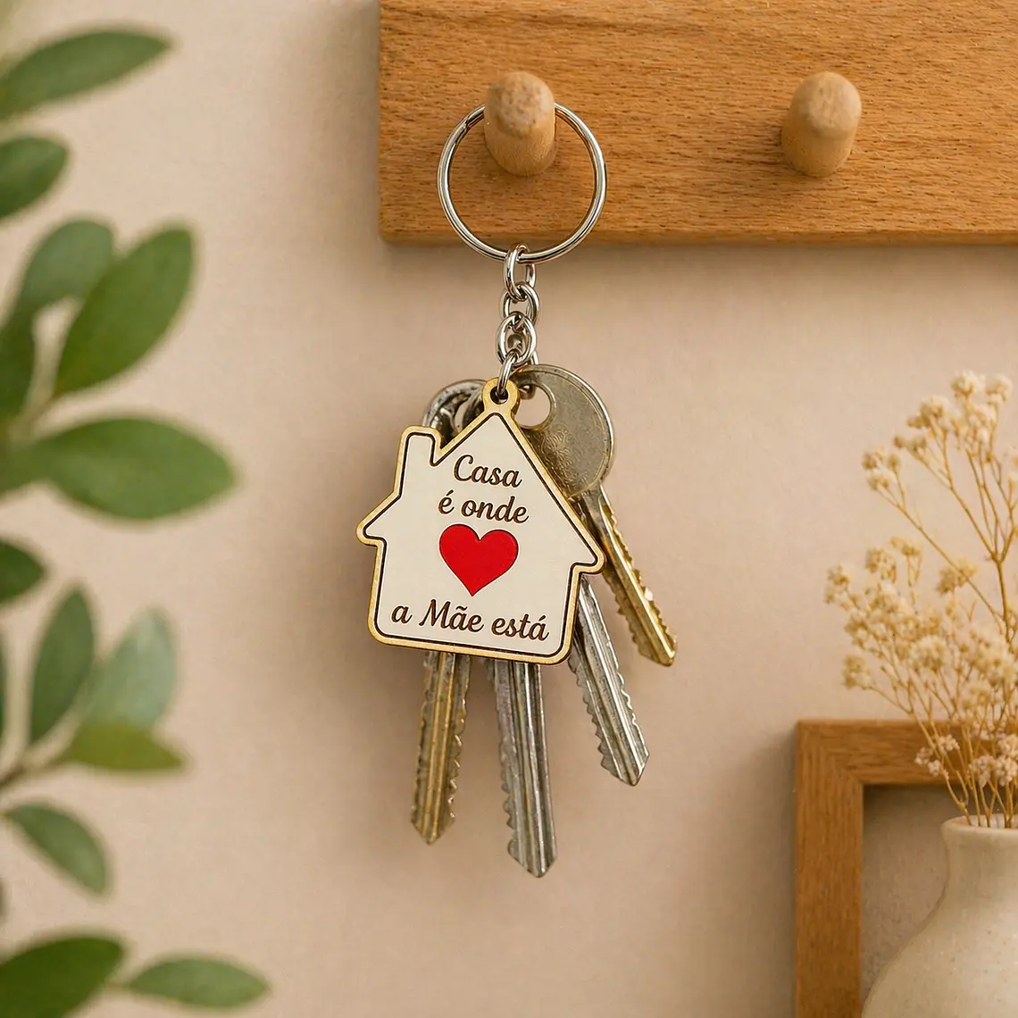 Porta-Chaves “Casa é Onde a Mãe Está” 1