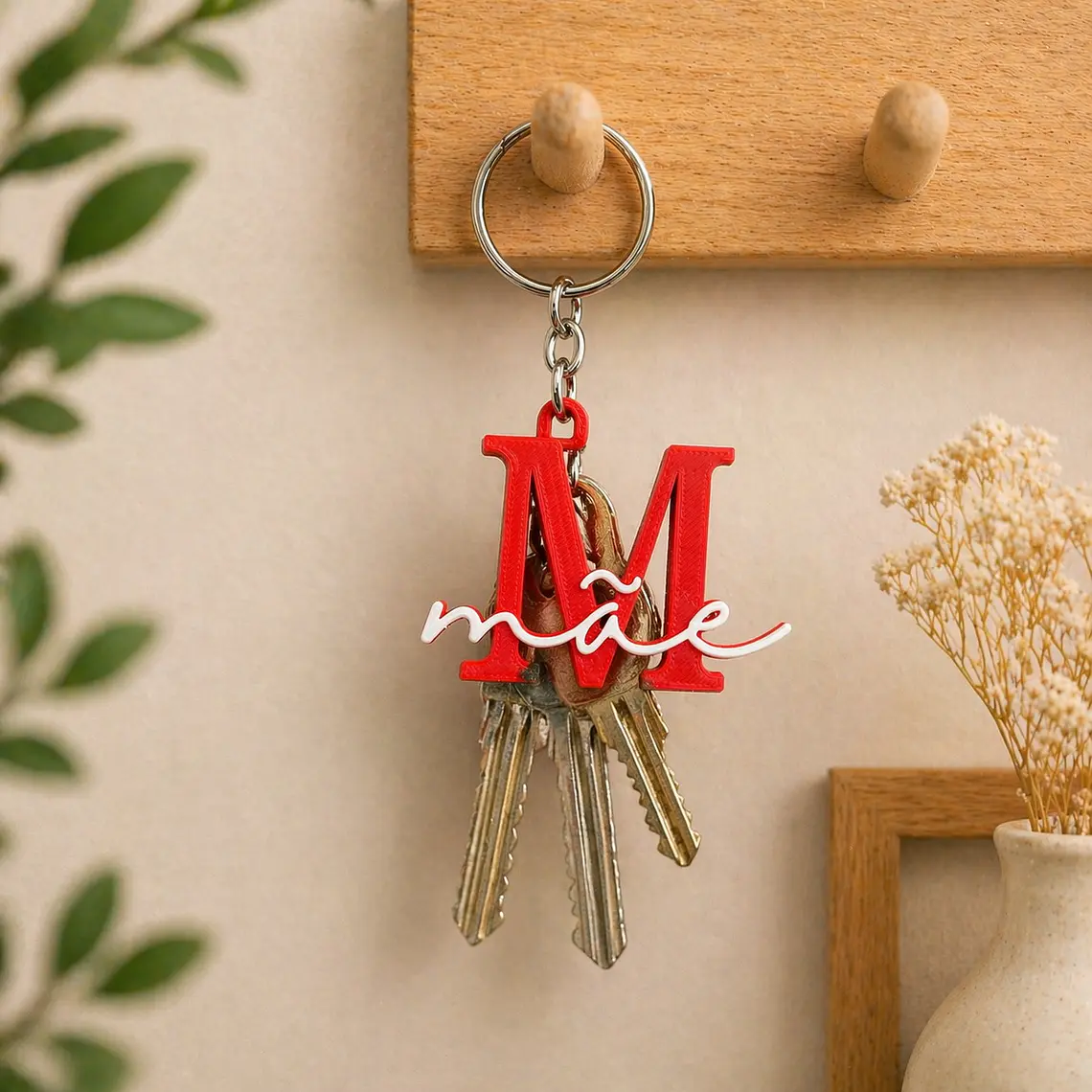 Porta-Chaves Mãe com Design 3D 2