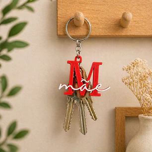 Porta-Chaves Mãe com Design 3D