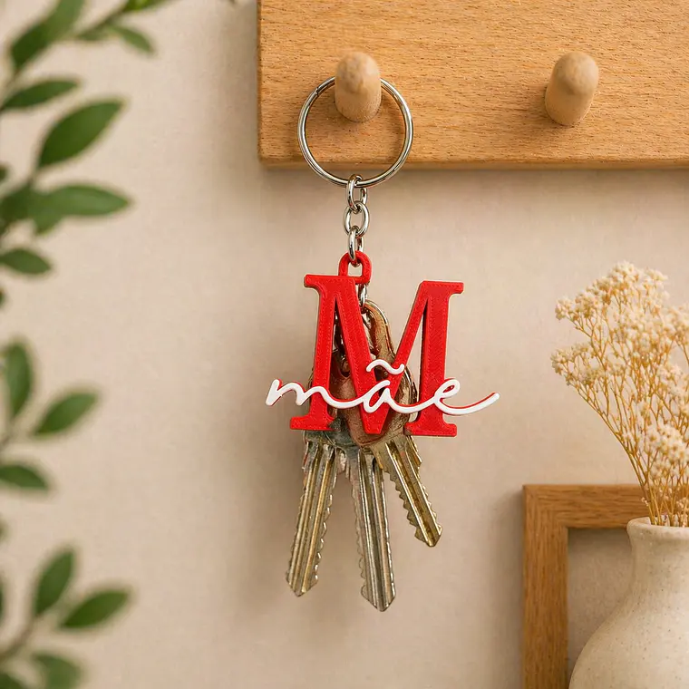 Porta-Chaves Mãe com Design 3D 2