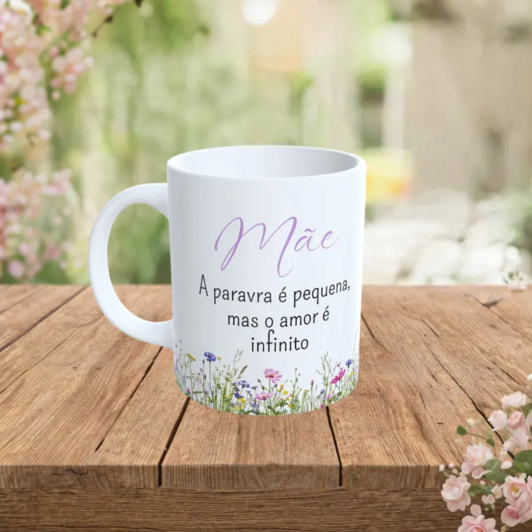 Caneca Floral “Mãe” 1