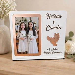 Moldura Personalizada Irmãs Gémeas – Comunhão
