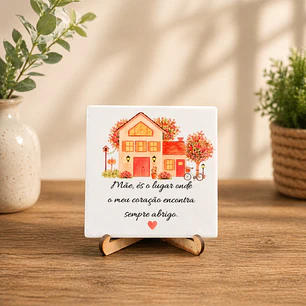 Azulejo Decorativo “Mãe – Lugar do Coração”