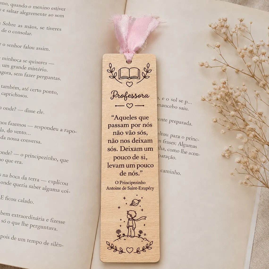 Marcador de Livros Personalizado para Professora 1