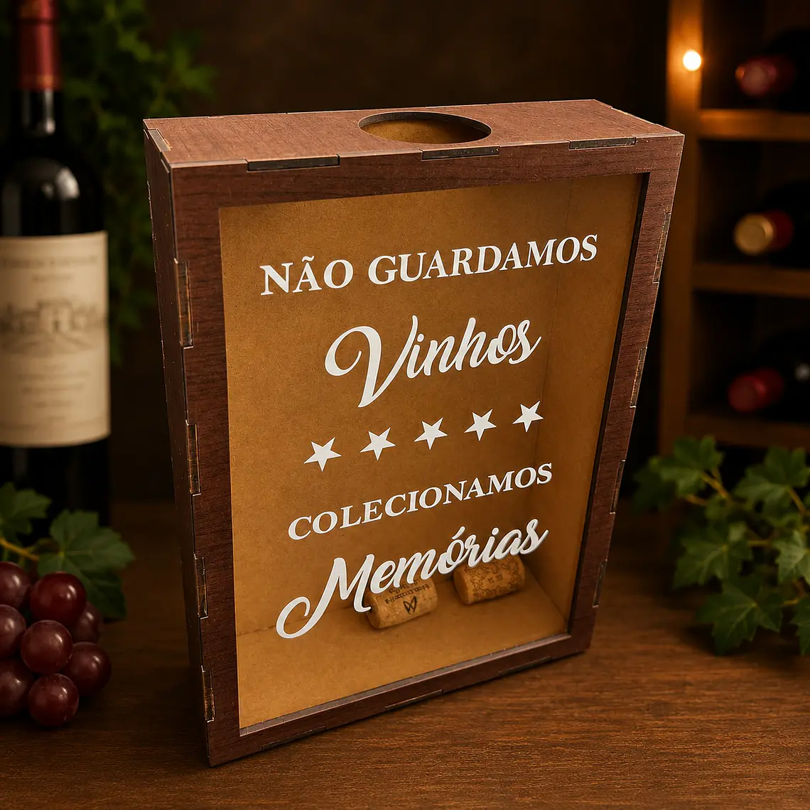 Caixa Guarda-Rolhas de Vinho Personalizada 1