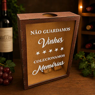 Caixa Guarda-Rolhas de Vinho Personalizada