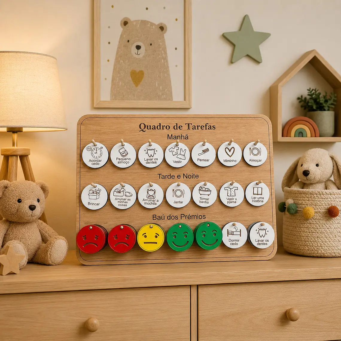 Quadro de Tarefas Infantil Personalizado 1