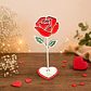 Rosa Decorativa Personalizada com Base em Coração - Thumbnail 2