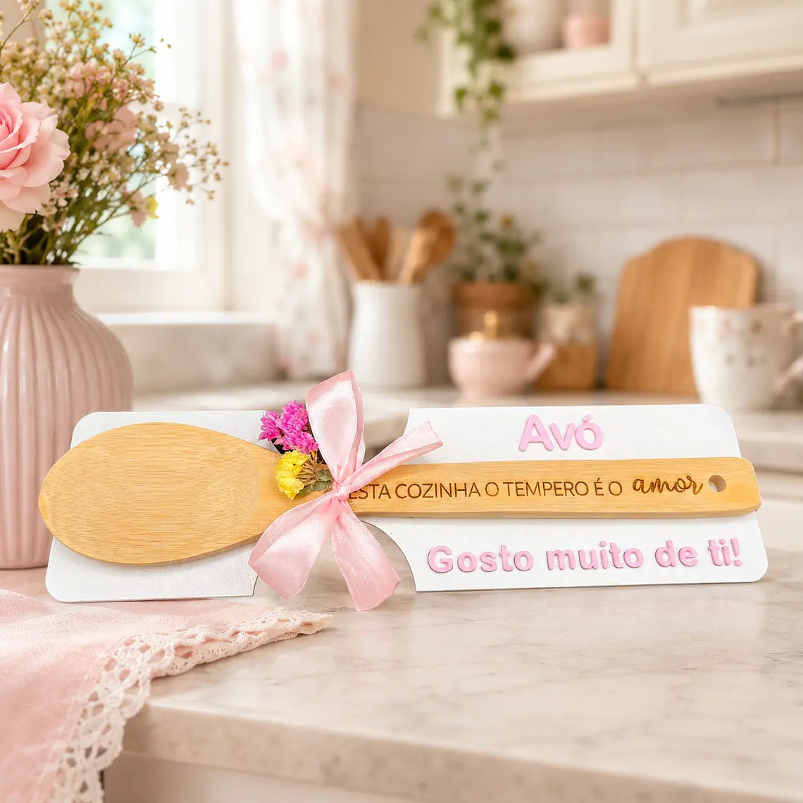 Colher Personalizada para Avó com Base Decorativa 1