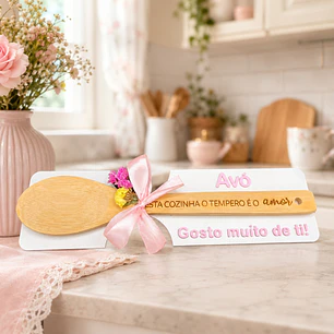 Colher Personalizada para Avó com Base Decorativa