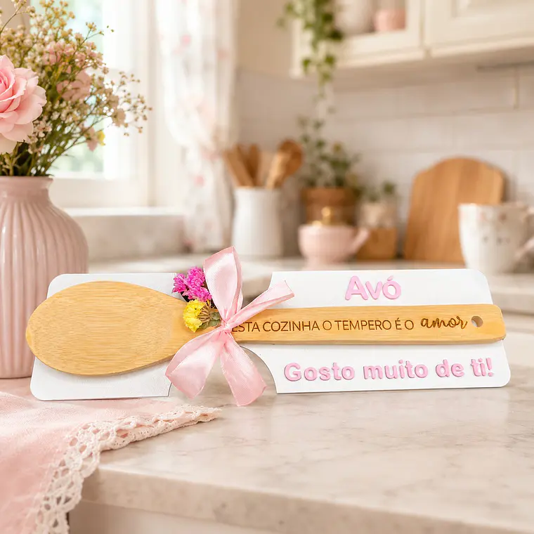 Colher Personalizada para Avó com Base Decorativa 1