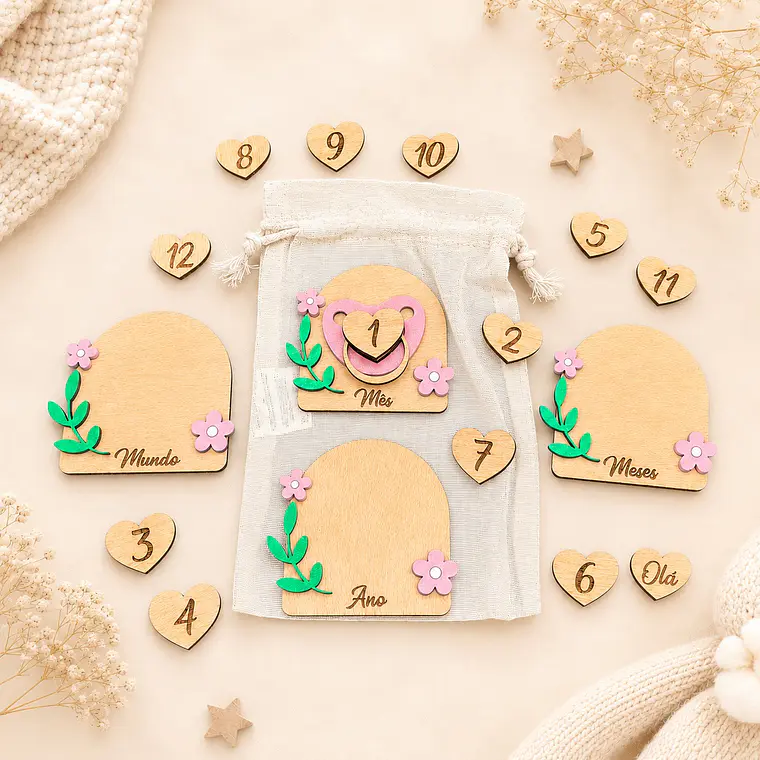 Conjunto de Milestones Personalizados para Bebé 2