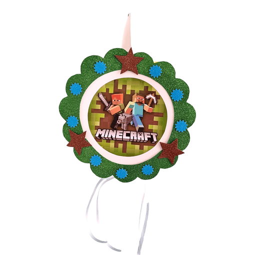 Piñata circular Minecraft 