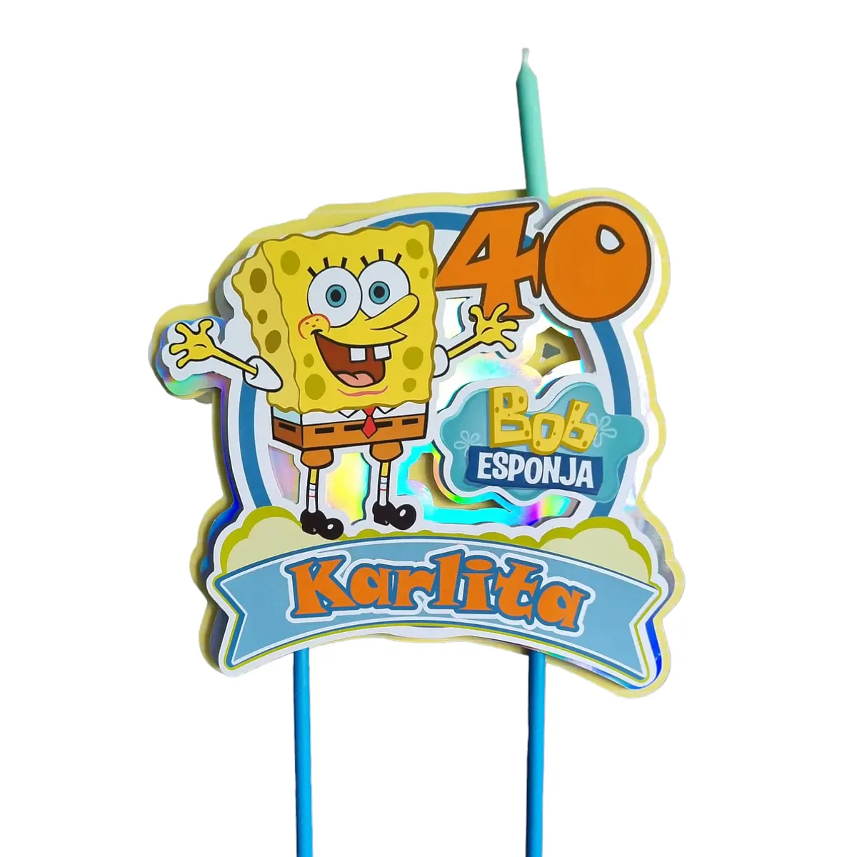 Topper Bob Esponja Personalizado