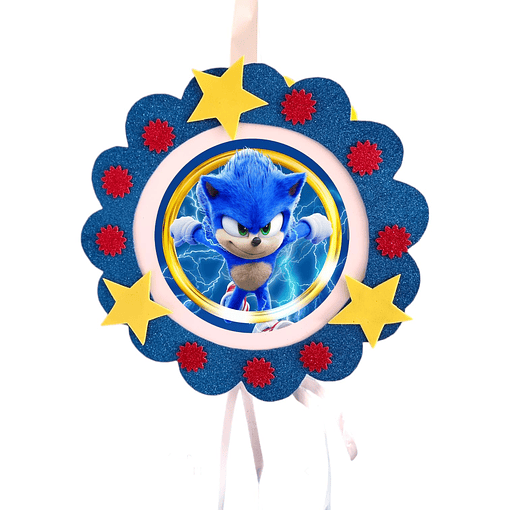 Piñata Circular Sonic Azul 