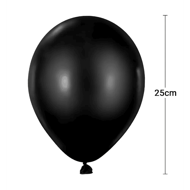 Globo Látex Negro 20 unidades