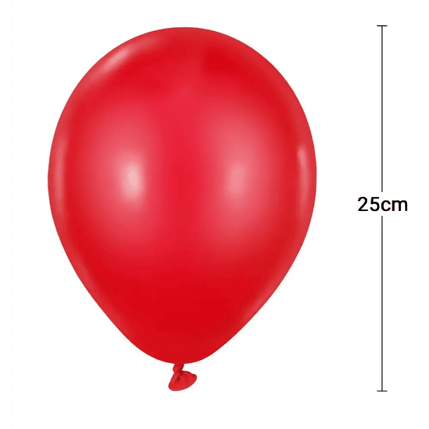 Globo Látex Rojo 100 unidades