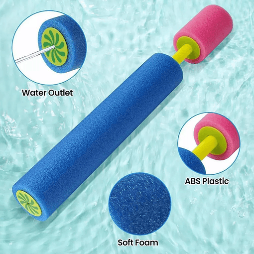 Pack X6 Pistola Lanza Agua Espuma Verano Piscina 50 Cm