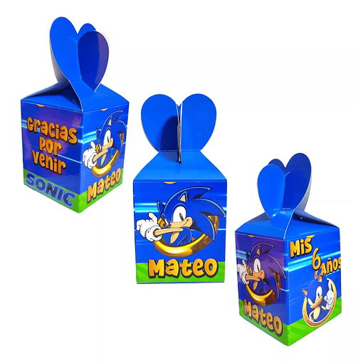 Caja Personalizada Estilo Caramelera Sonic