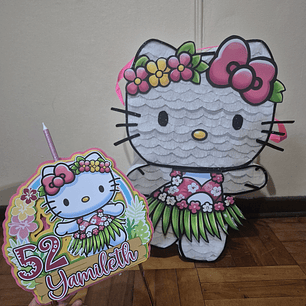 Piñata Hello kitty hawaiana 