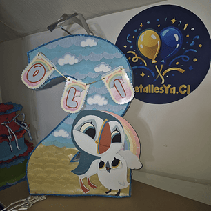 Piñata Puffin Rock Numérica 
