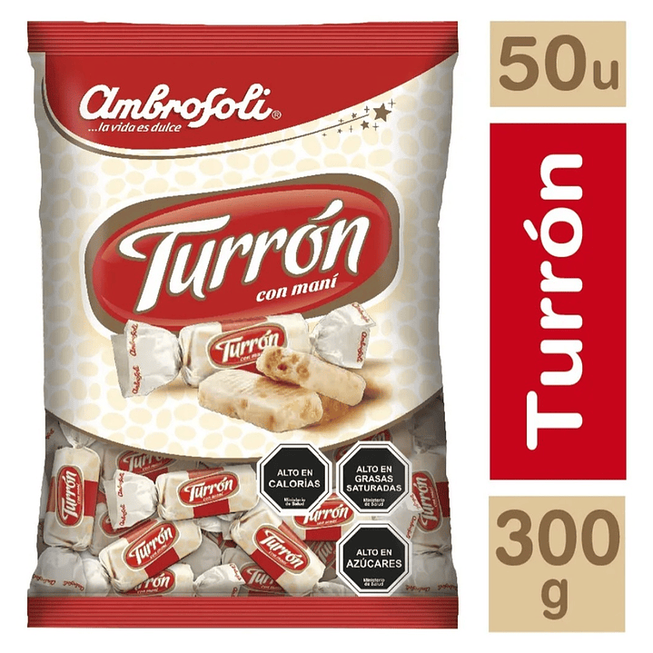 Mini turron 300 gramos Ambrosoli 1