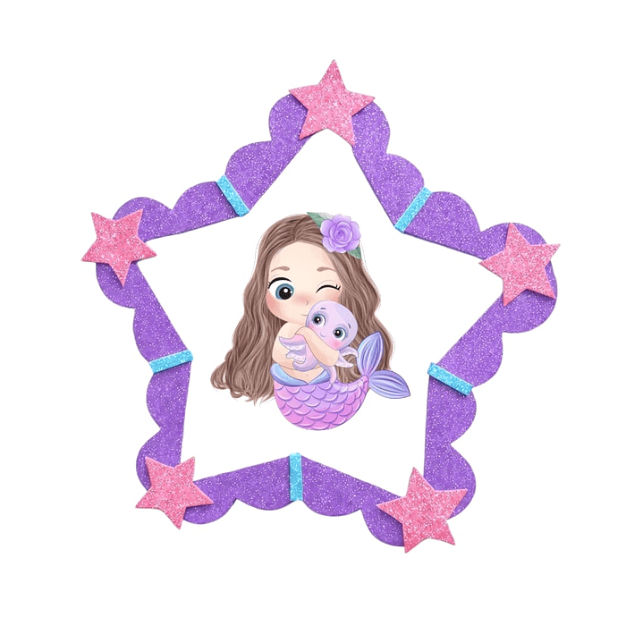 Piñata Sirena Bebé Estrella  1