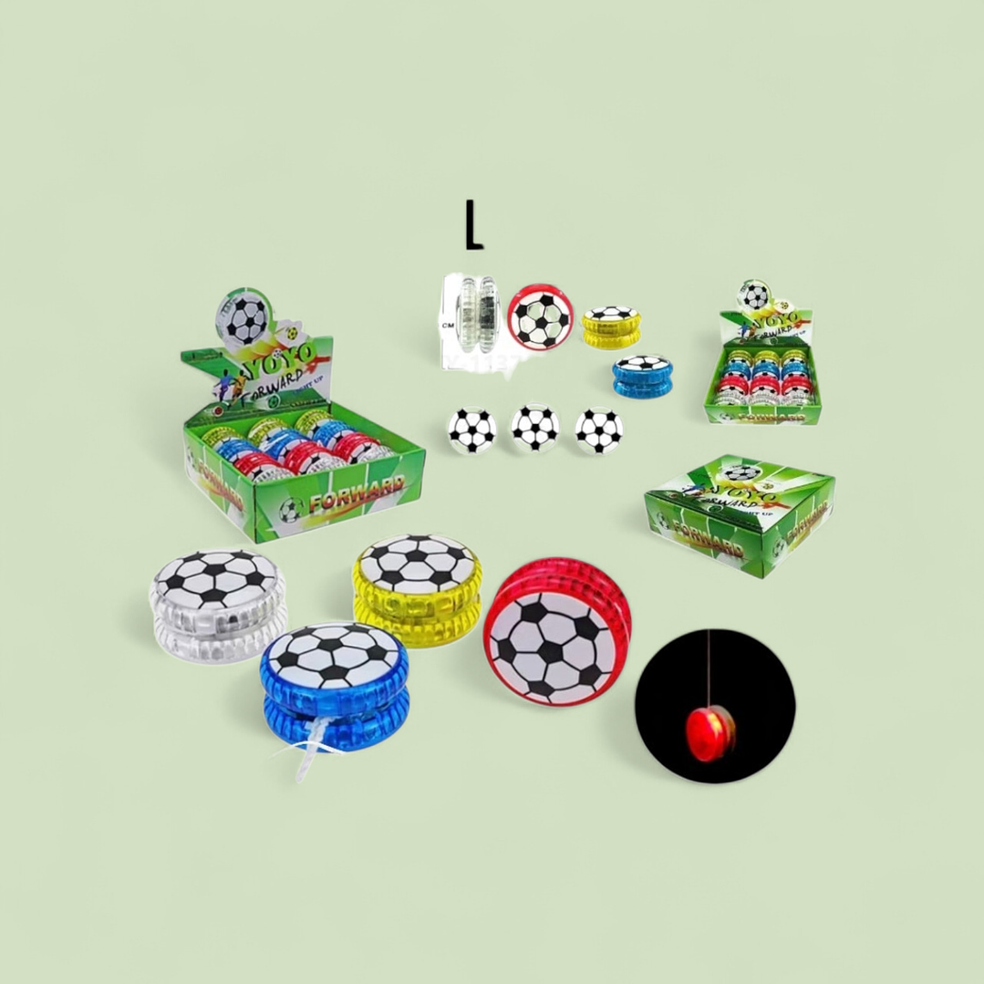 Yoyos Fútbol con luz 12 unidades  1