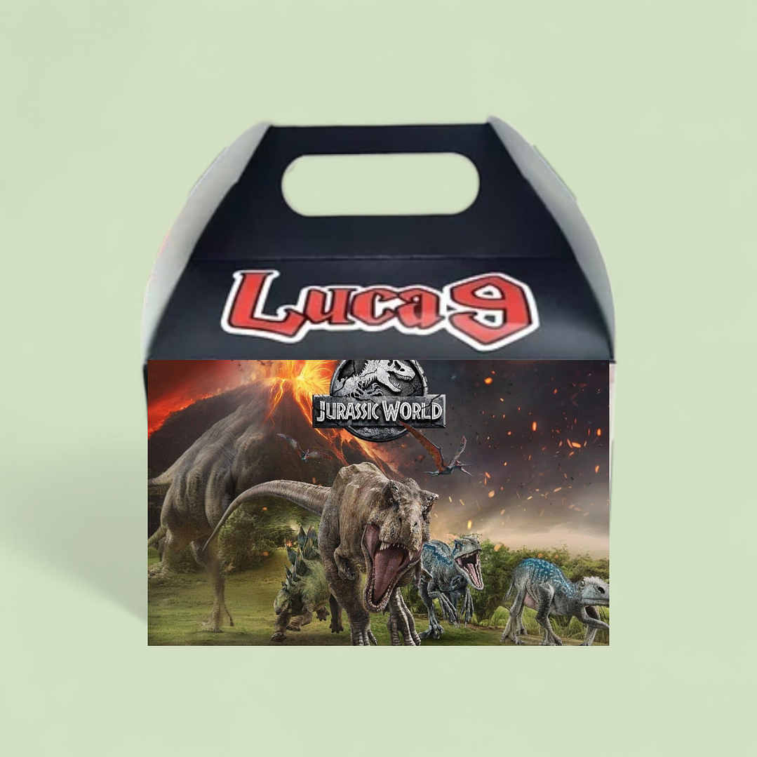 Caja Jurassic Dinosaurio personalizada 1