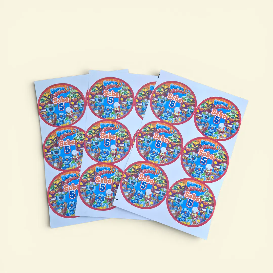 Stickers Personalizado 12 unidades 5×5xm  1