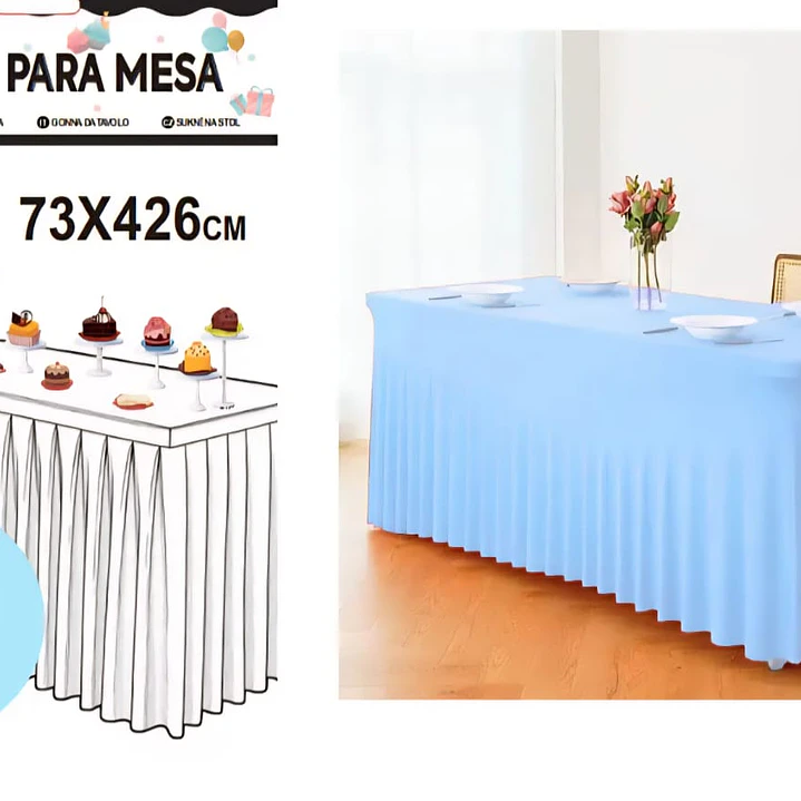 Faldón para mesa Plástico 2