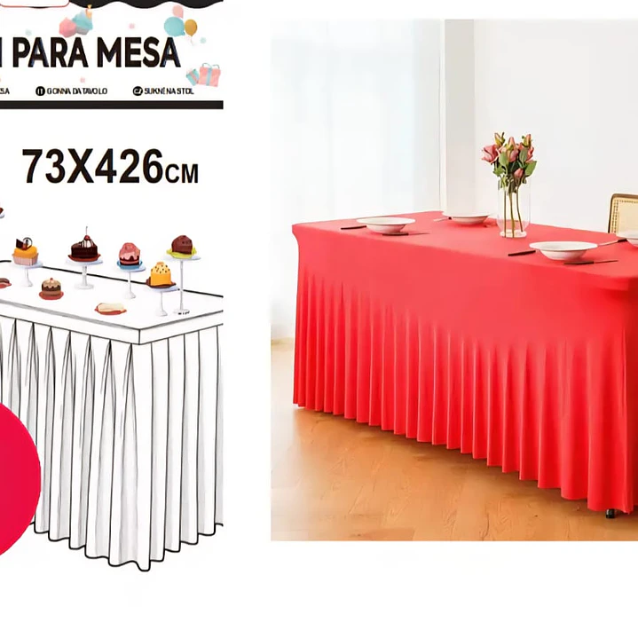 Faldón para mesa Plástico 4