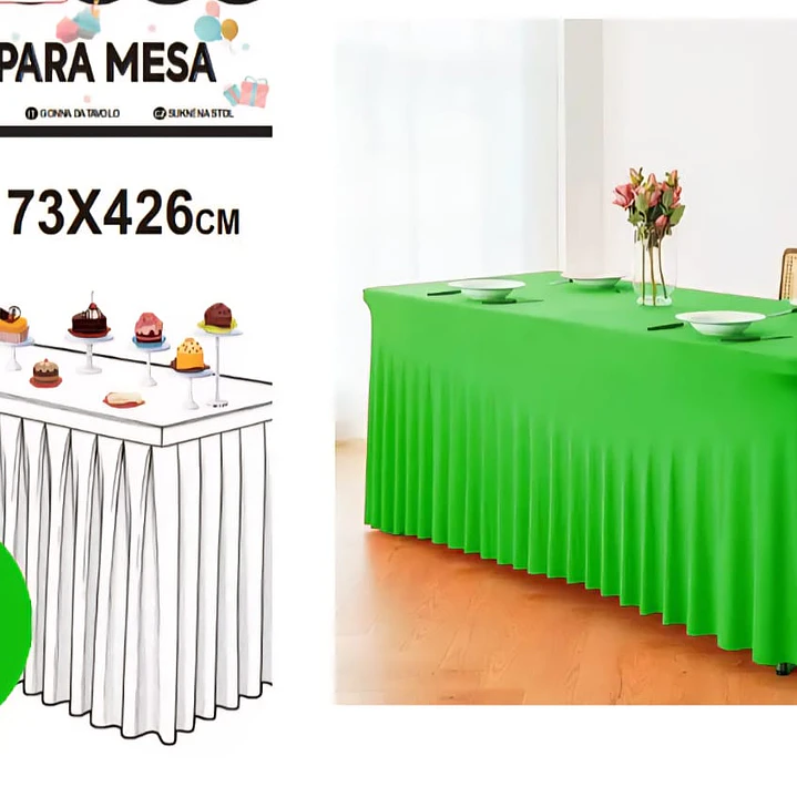 Faldón para mesa Plástico 7