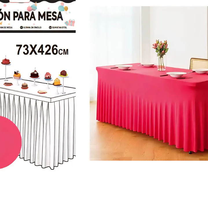Faldón para mesa Plástico 8