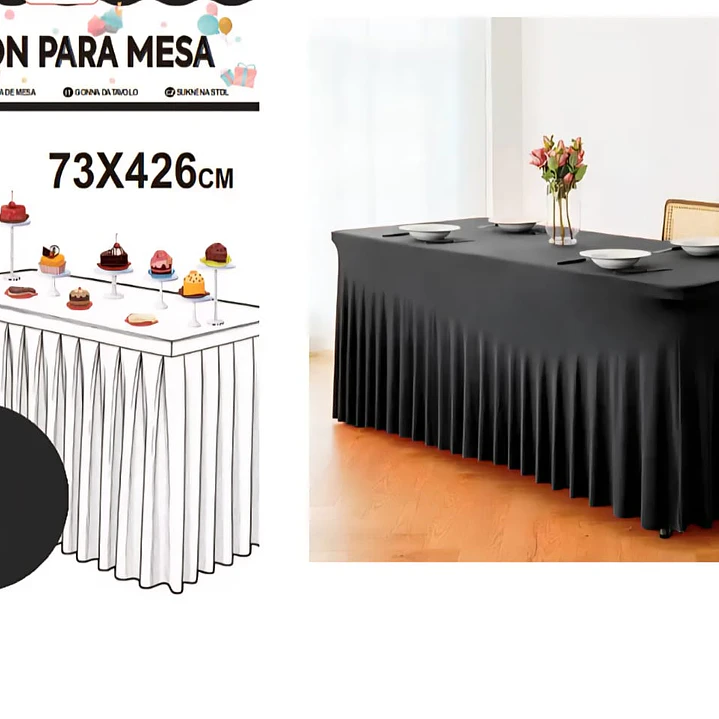 Faldón para mesa Plástico 9